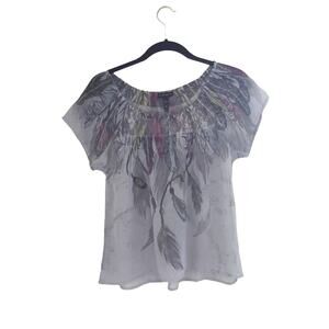 FANG Lightweight Graphic Feather Top Size Small